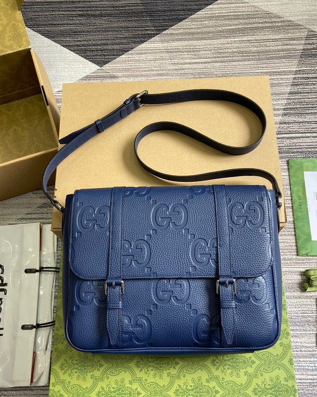 Gucci Jumbo Medium Messenger Bag 760234 – Dark Green Leather