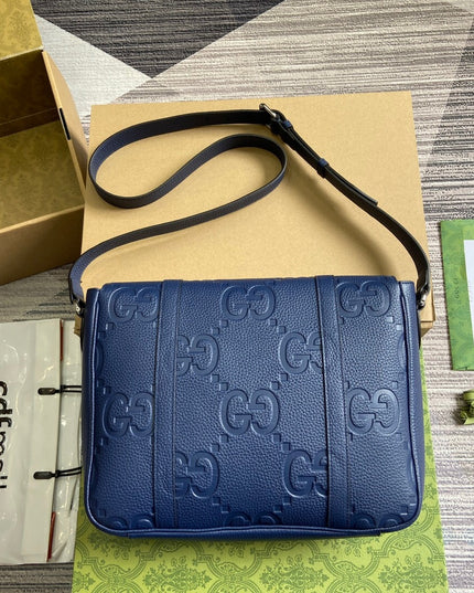 Gucci Jumbo Medium Messenger Bag 760234 – Dark Green Leather