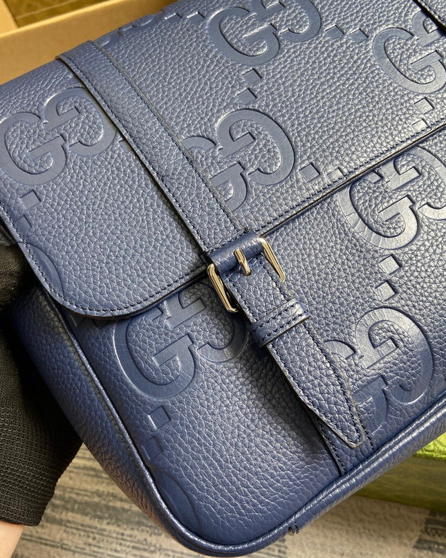 Gucci Jumbo Medium Messenger Bag 760234 – Dark Green Leather