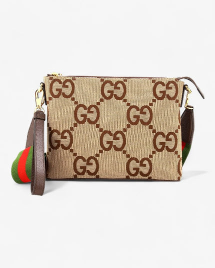 Gucci Jumbo Messenger Bag – Green & Red Web Strap