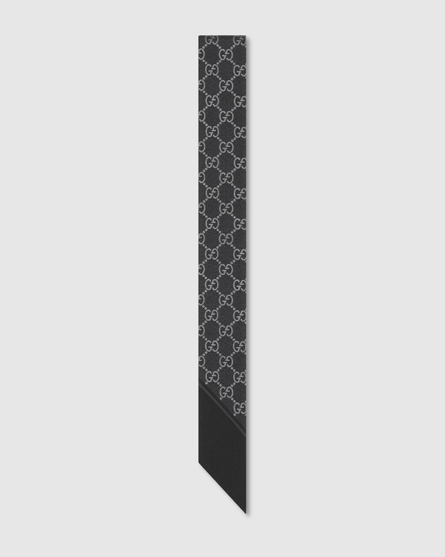 Gucci Lamé GG Silk Twill Ribbon – Black