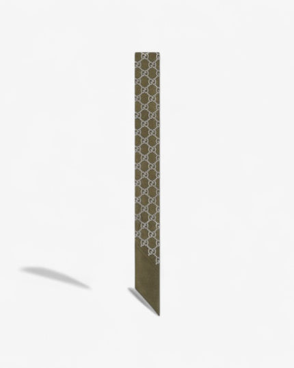 Gucci Lamé GG Silk Twill Ribbon – Dark Green