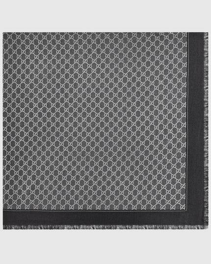 Gucci Lamé GG Wool Shawl – Black