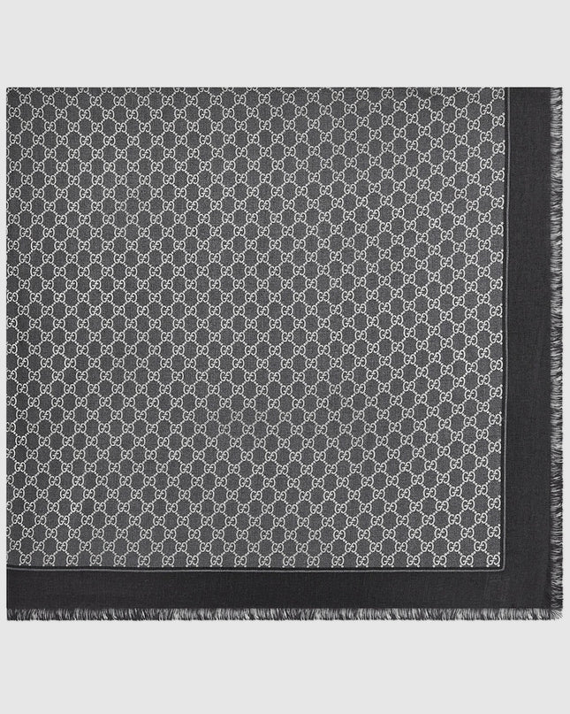 Gucci Lamé GG Wool Shawl – Black