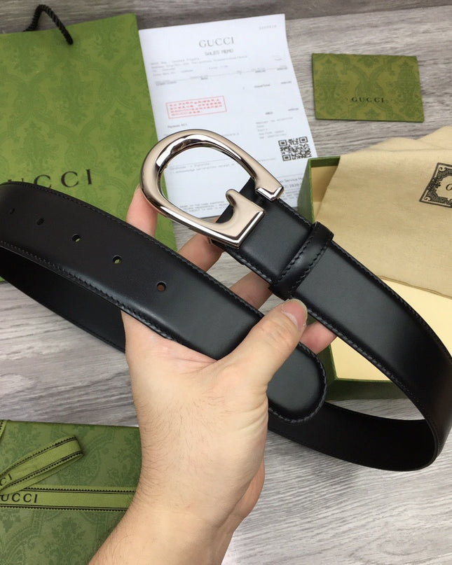 Gucci Leather Belt 655567 – G Buckle in Black