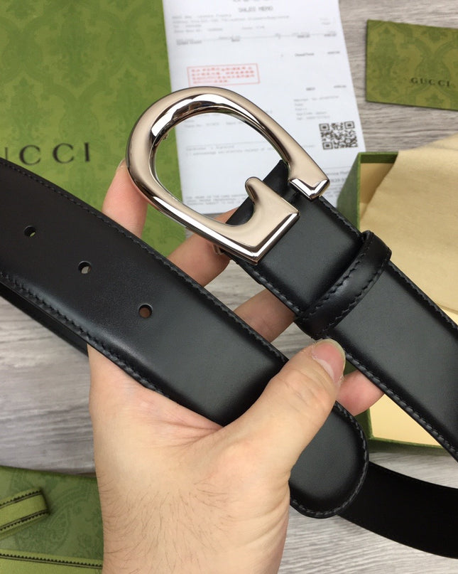 Gucci Leather Belt 655567 – G Buckle in Black
