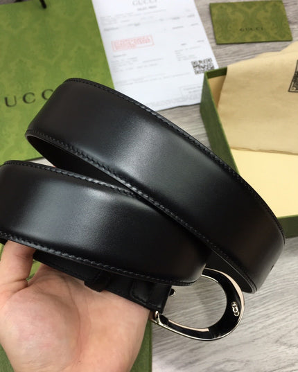 Gucci Leather Belt 655567 – G Buckle in Black