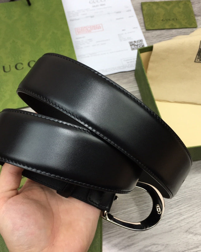 Gucci Leather Belt 655567 – G Buckle in Black