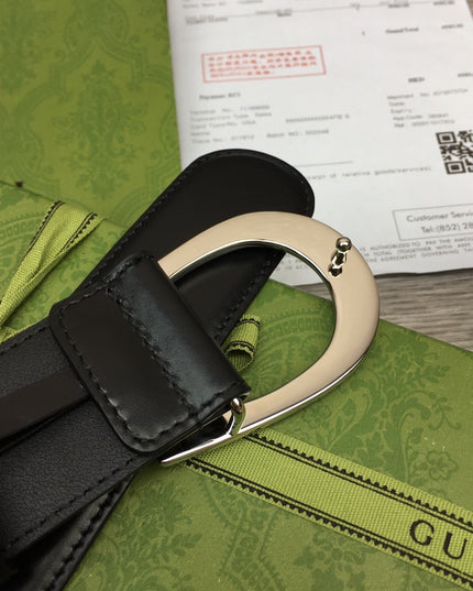 Gucci Leather Belt 655567 – G Buckle in Black