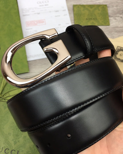 Gucci Leather Belt 655567 – G Buckle in Black