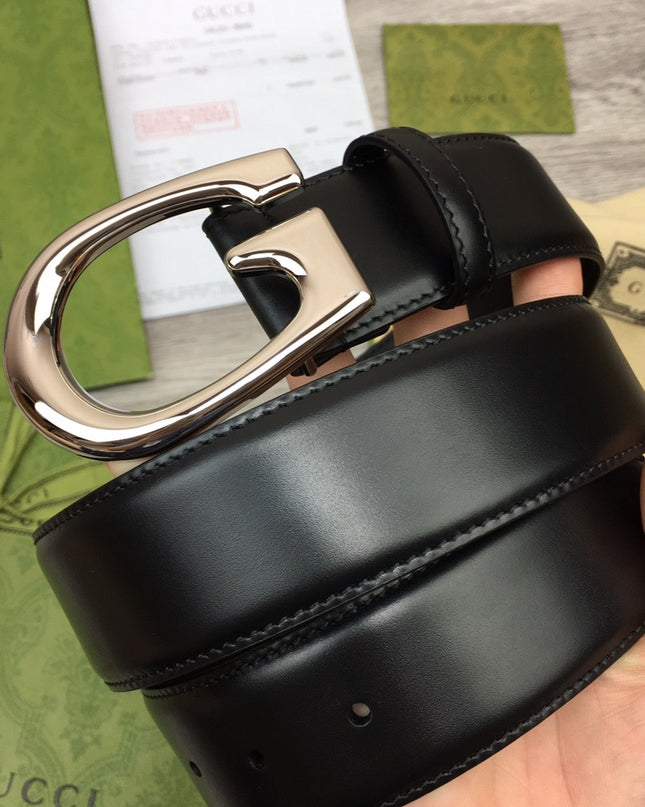 Gucci Leather Belt 655567 – G Buckle in Black