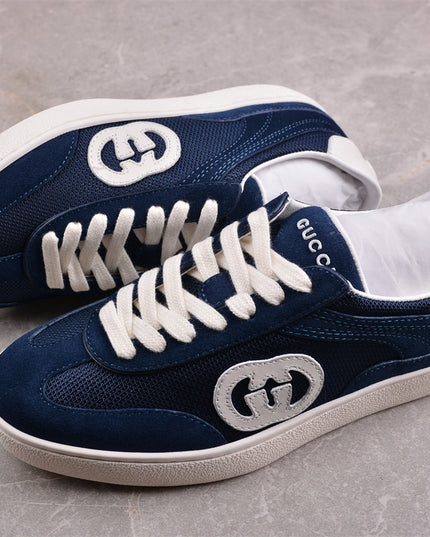 Gucci Lido Men’s Suede & Mesh Sneaker