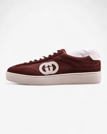Gucci Lido Brown Men’s Suede & Mesh Sneaker