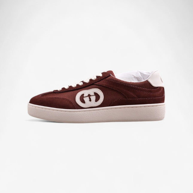 Gucci Lido Brown Men’s Suede & Mesh Sneaker