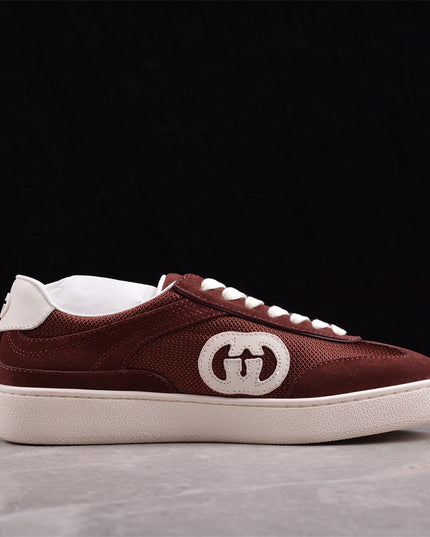 Gucci Lido Brown Men’s Suede & Mesh Sneaker