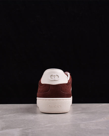 Gucci Lido Brown Men’s Suede & Mesh Sneaker