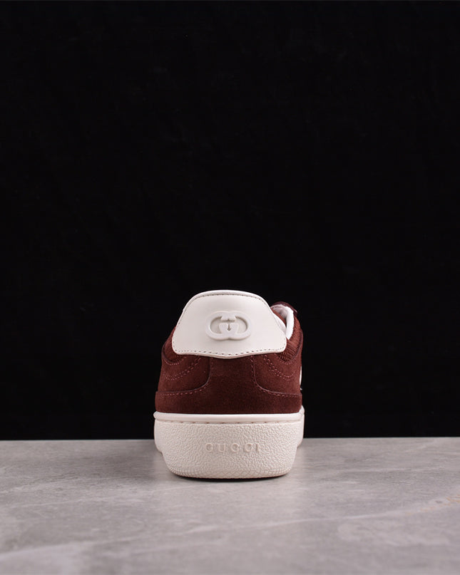 Gucci Lido Brown Men’s Suede & Mesh Sneaker