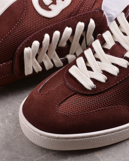 Gucci Lido Brown Men’s Suede & Mesh Sneaker