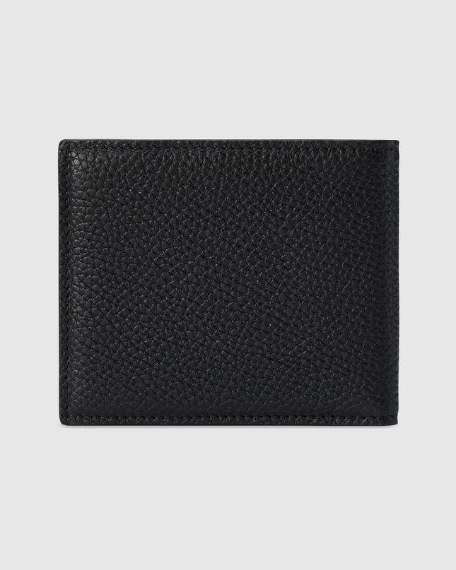 Gucci Logo Black Leather Bi-Fold Wallet