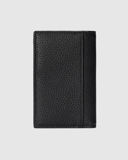 Gucci Logo Black Leather Long Card Case