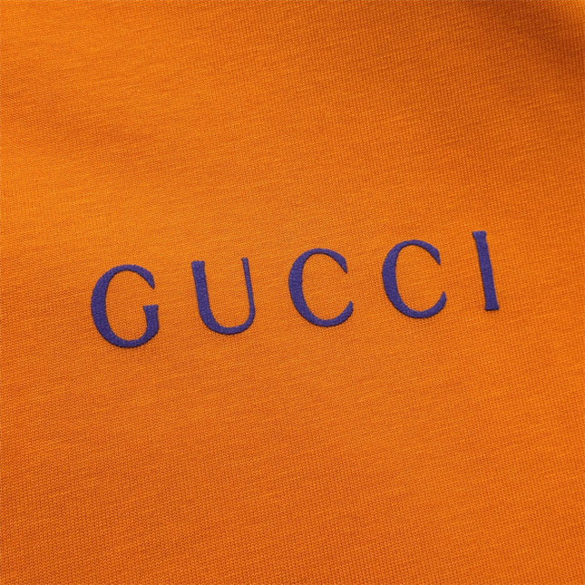 Gucci Logo‑Print Cotton‑Jersey T‑Shirt in Orange