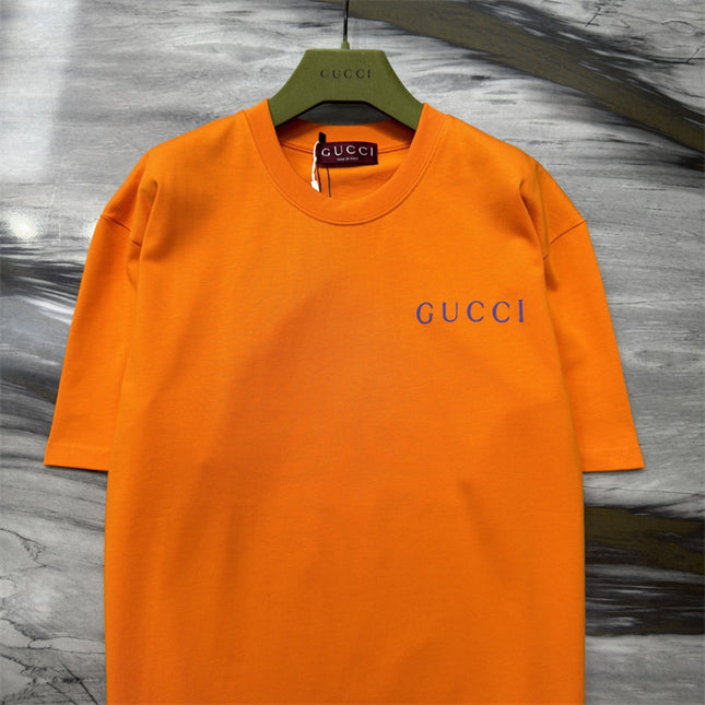 Gucci Logo‑Print Cotton‑Jersey T‑Shirt in Orange