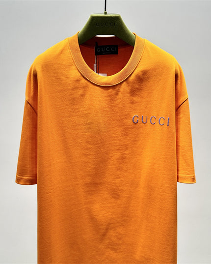 Gucci Logo‑Print Cotton‑Jersey T‑Shirt in Orange