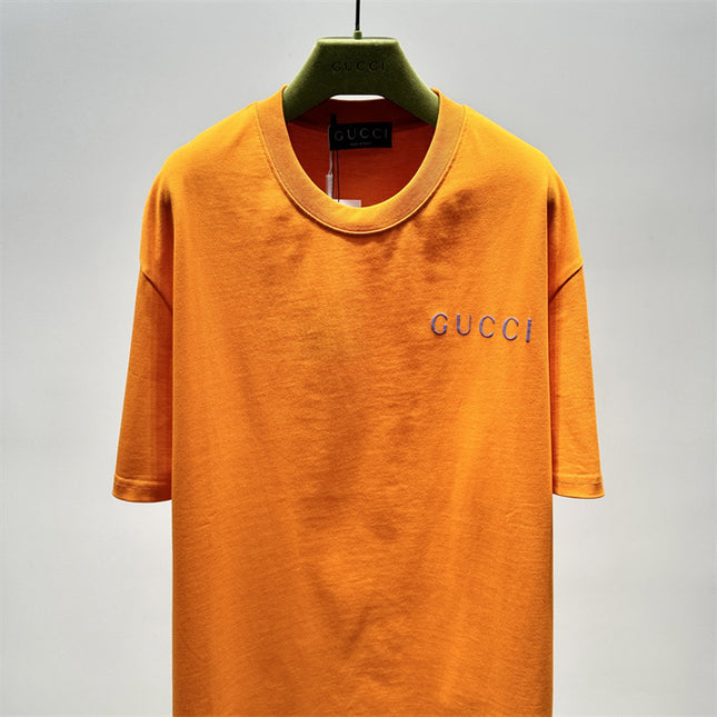 Gucci Logo‑Print Cotton‑Jersey T‑Shirt in Orange