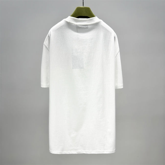 Gucci Logo‑Print Cotton‑Jersey T‑Shirt in White and Pink