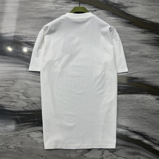 Gucci Logo‑Print Cotton‑Jersey T‑Shirt in White and Pink