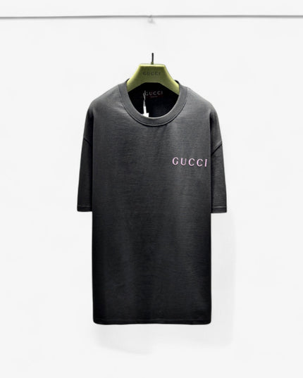 Gucci Logo‑print Cotton‑jersey T‑shirt in Black and Pink