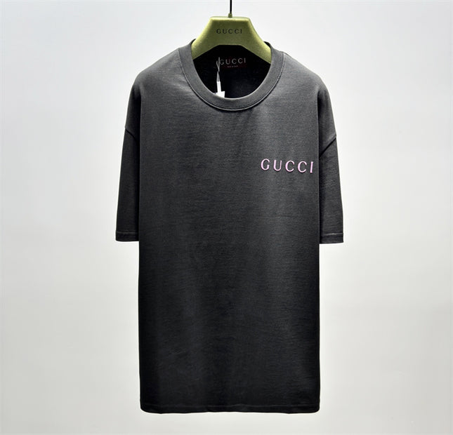 Gucci Logo‑print Cotton‑jersey T‑shirt in Black and Pink