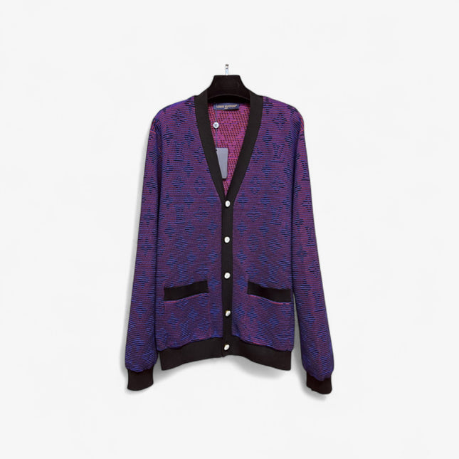 Gucci Louis Vuitton Monogram Knit Cardigan – Purple - Blue Gradient