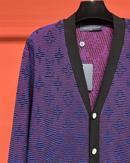Gucci Louis Vuitton Monogram Knit Cardigan – Purple - Blue Gradient