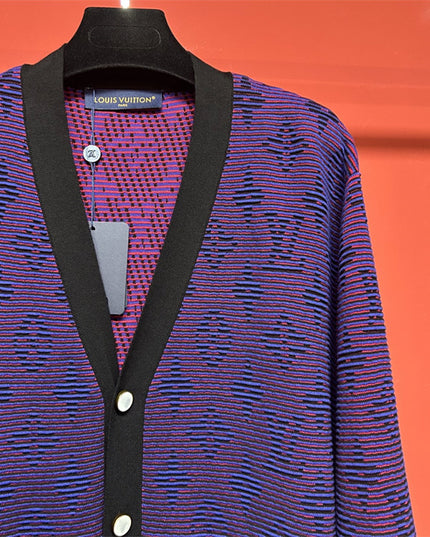 Gucci Louis Vuitton Monogram Knit Cardigan – Purple - Blue Gradient