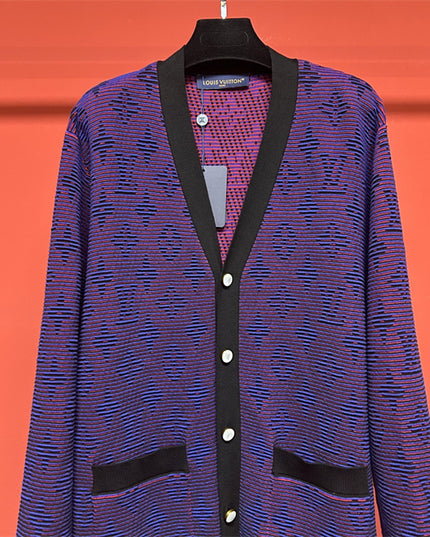 Gucci Louis Vuitton Monogram Knit Cardigan – Purple - Blue Gradient