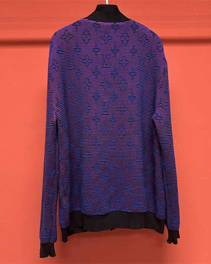 Gucci Louis Vuitton Monogram Knit Cardigan – Purple - Blue Gradient