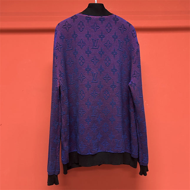 Gucci Louis Vuitton Monogram Knit Cardigan – Purple - Blue Gradient