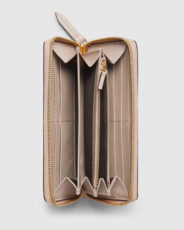 Gucci Marmont Beige Leather & Supreme Zip Around Wallet