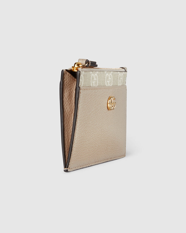 Gucci Marmont Beige Leather & Supreme Zip Key Pouch
