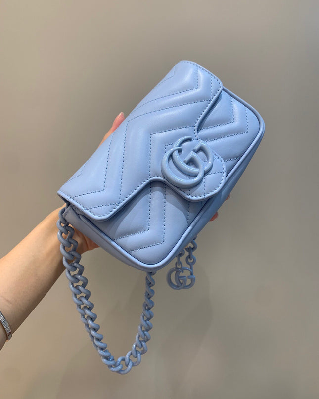 Gucci Marmont Belt Bag 699757 - Blue