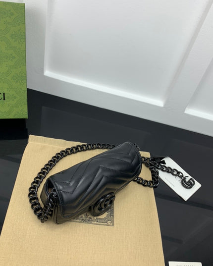 Gucci GG Marmont Medium Shoulder Bag – Black Matelassé Leather