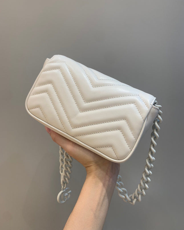 Gucci GG Marmont Mini Bag – White Matelassé Leather