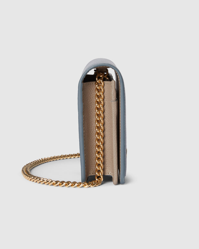 Gucci Marmont Bi-Color Leather Wallet on Chain