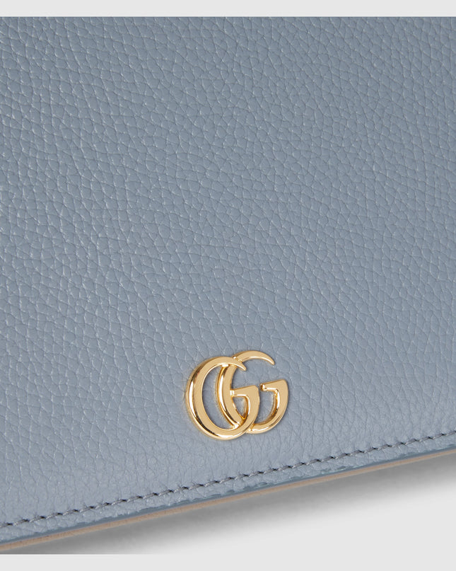 Gucci Marmont Bi-Color Leather Wallet on Chain