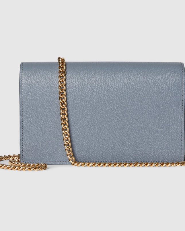 Gucci Marmont Bi-Color Leather Wallet on Chain