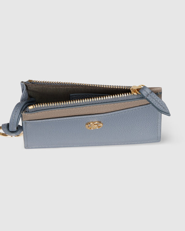 Gucci Marmont Bi-Color Leather Zip Key Pouch