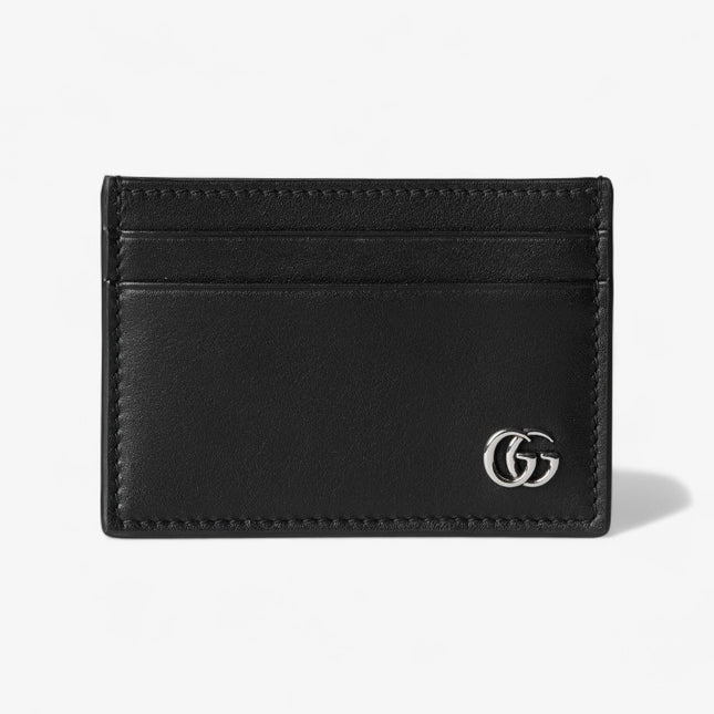 Gucci Marmont Black Leather Card Case with Money Clip
