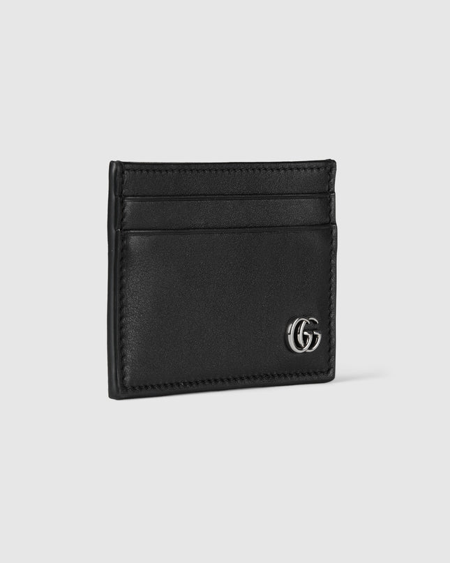 Gucci Marmont Black Leather Card Case with Money Clip
