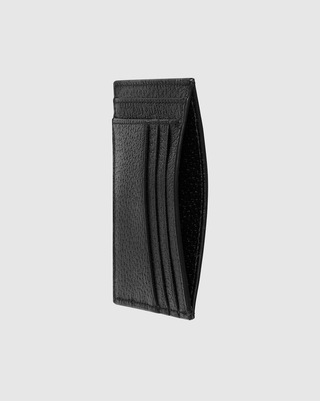 Gucci Marmont Black Leather Card Case with Tonal Resin Double